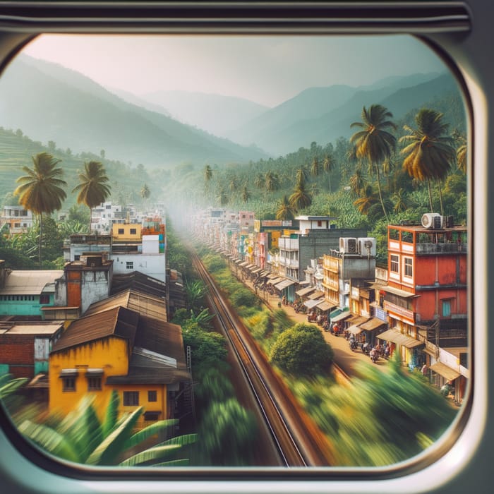 Speeding Through Indian Landscapes on a Train