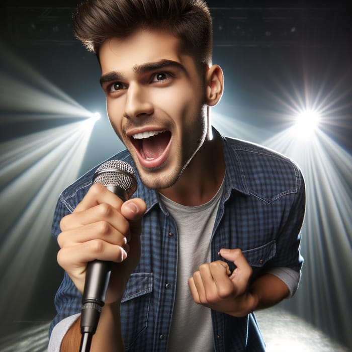 Passionate Young Hispanic Singer | Stage Performance