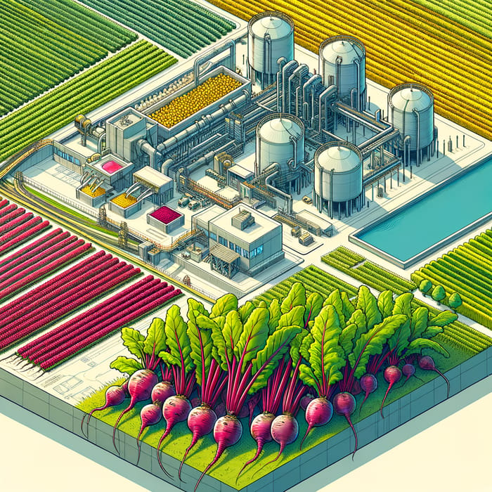 3D Map of Beet Production and Juice Extraction
