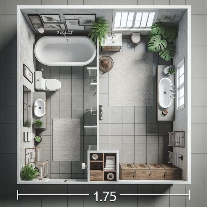 Stunning 1.75x Two Bathroom Design Layout Ideas