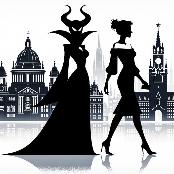 Maleficent and Audrey Hepbern in St. Petersburg Stroll