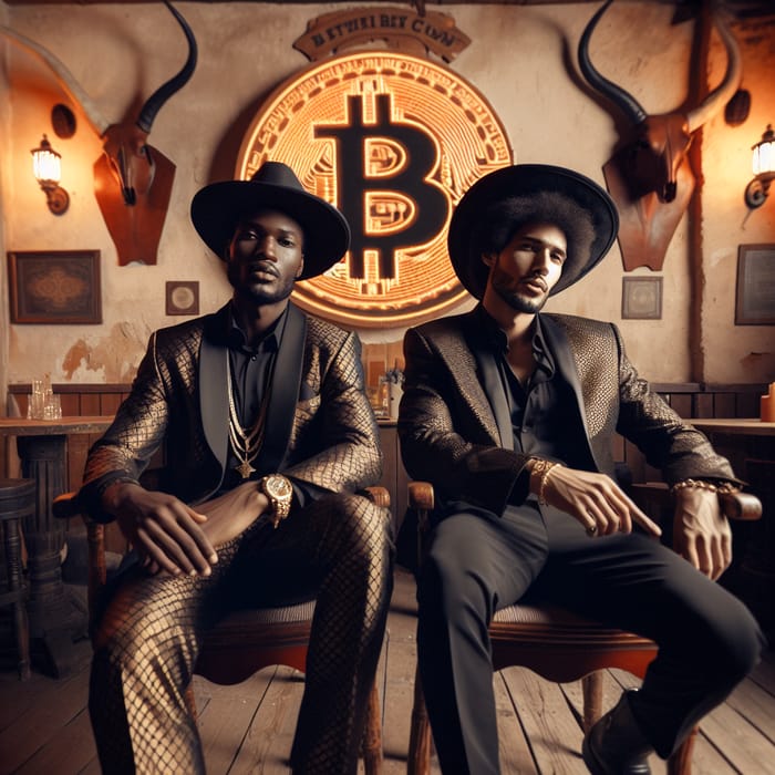 Snoop Dog and Dr. Dre's Vintage Hangout with Bitcoin Art | Old-Fashioned Charm
