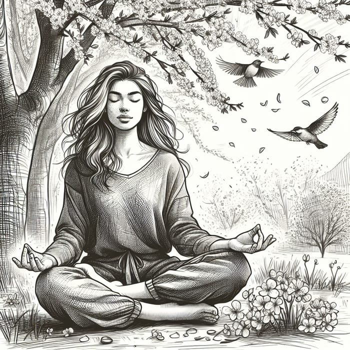 Spiritual Person Embracing Serenity in Nature
