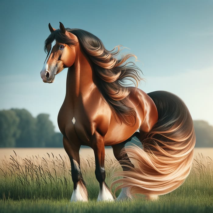 Beautiful Chestnut Brown Horse - Elegance and Strength Personified