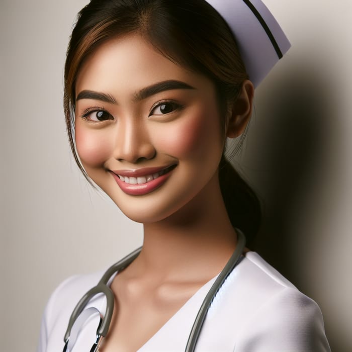 Young Filipino Nurse | Smiling Portrait for Healthcare