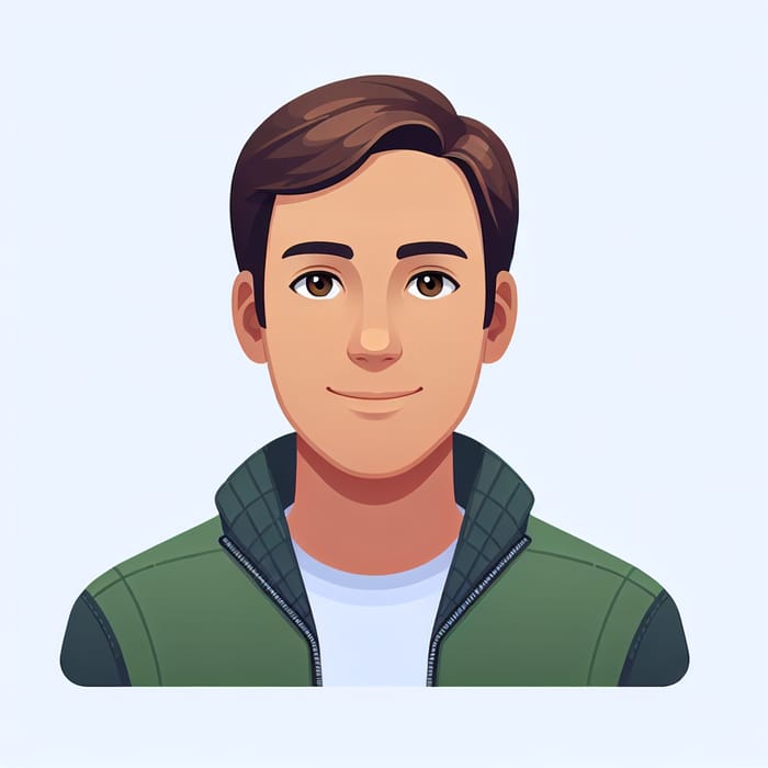 Personalized Digital Avatar with Warm Brown Eyes & Smiling