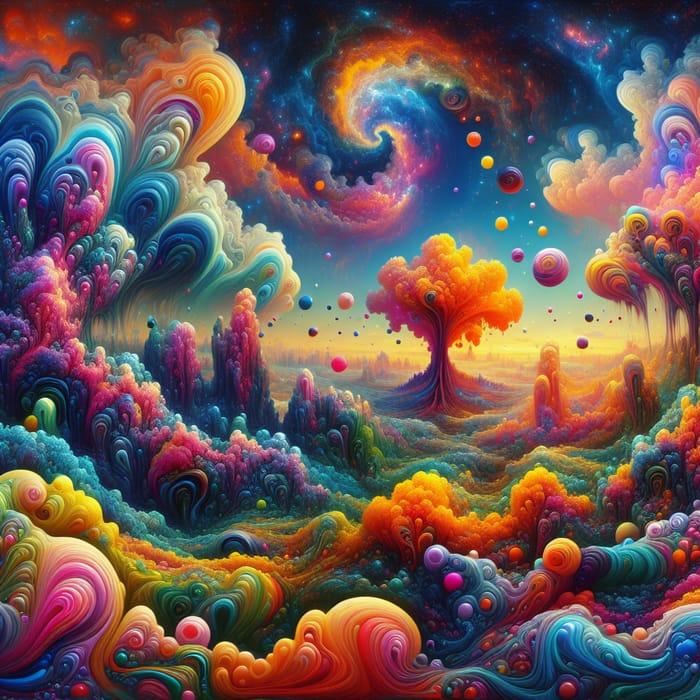 Psychedelic Landscape Abstract Fantasia