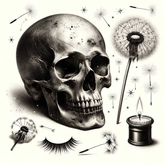 Mystical Skull Symbolizing Hope and Death