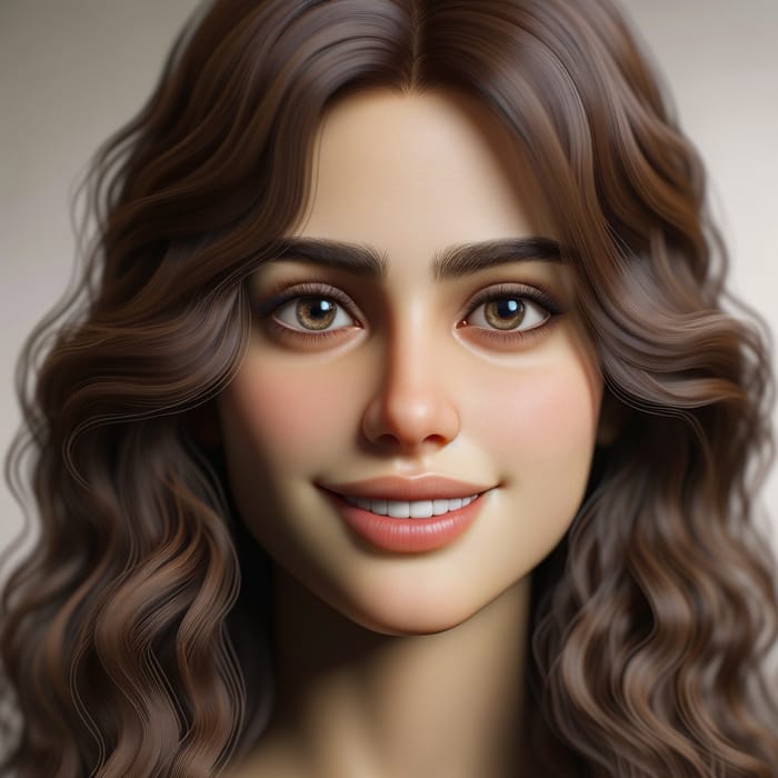 Photo Realistic Young Woman Portait