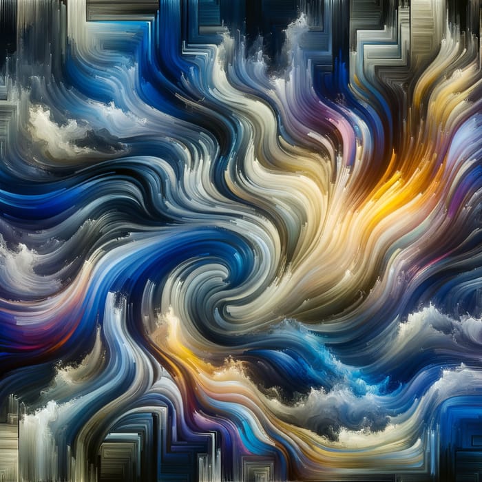 Resilience Abstract Art: Dynamic Shapes & Vibrant Colors