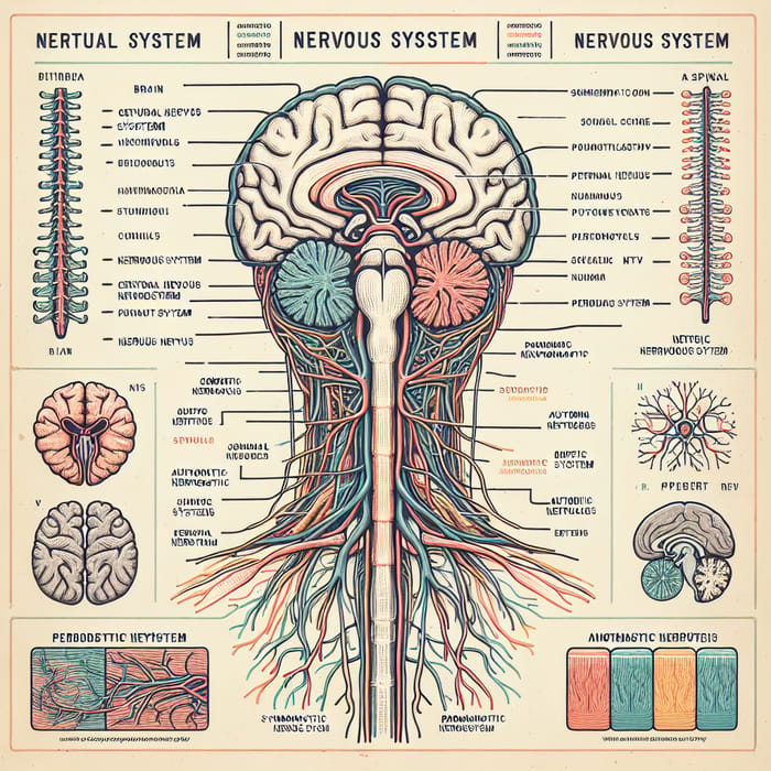 Detailed Diagram of Human Nervous System Components