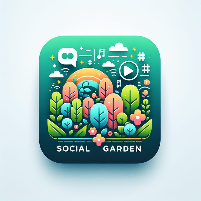 Social Garden Icon Design for Apps