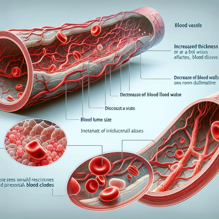 Diabetic Blood Vessel Anatomy | Detailed Educational Illustration