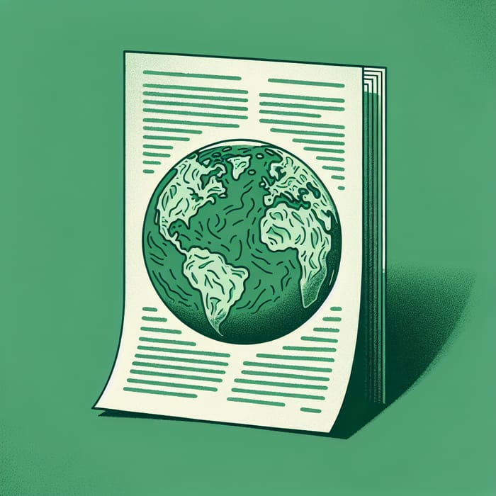 Green Document Cover for Eco Magazine