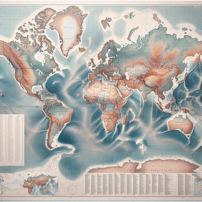 Detailed World Map with Continents and Countries