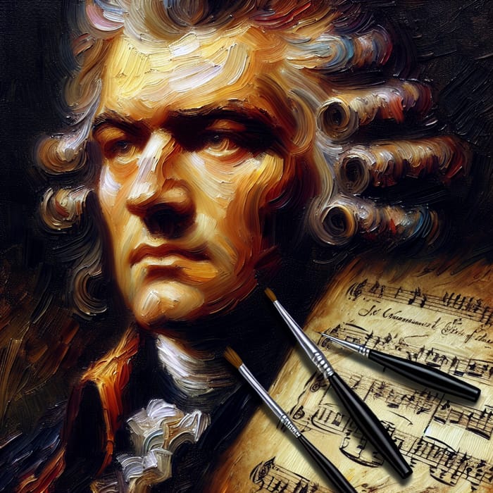 Ludwig van Beethoven's Intensity - Masterpiece Oil Painting