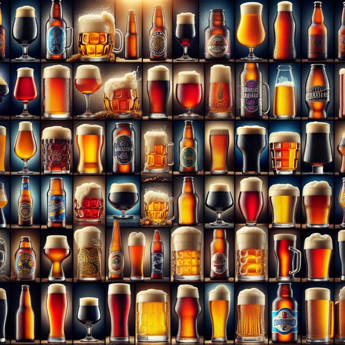 Captivating Craft Beer Collection: Stunning Image & Rich Flavors
