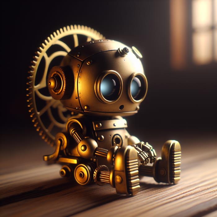 Adorable Steampunk Mechanical Entity in Distress