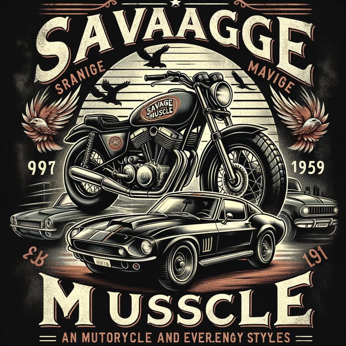Retro motorcycle tee shirts top