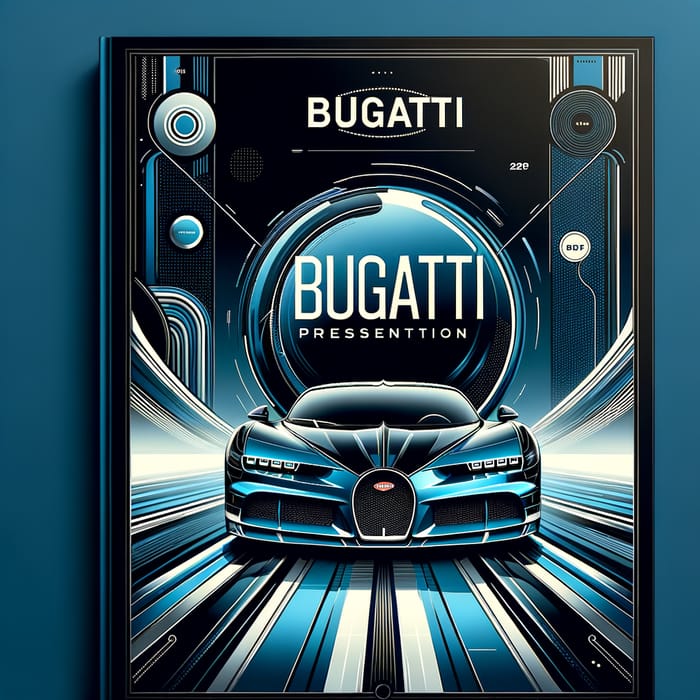 Bugatti Presentation Cover Design with Iconic Grille & Logo