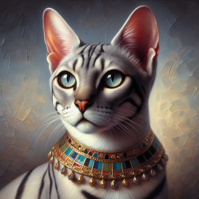 Realistic Egyptian Cat Portrait