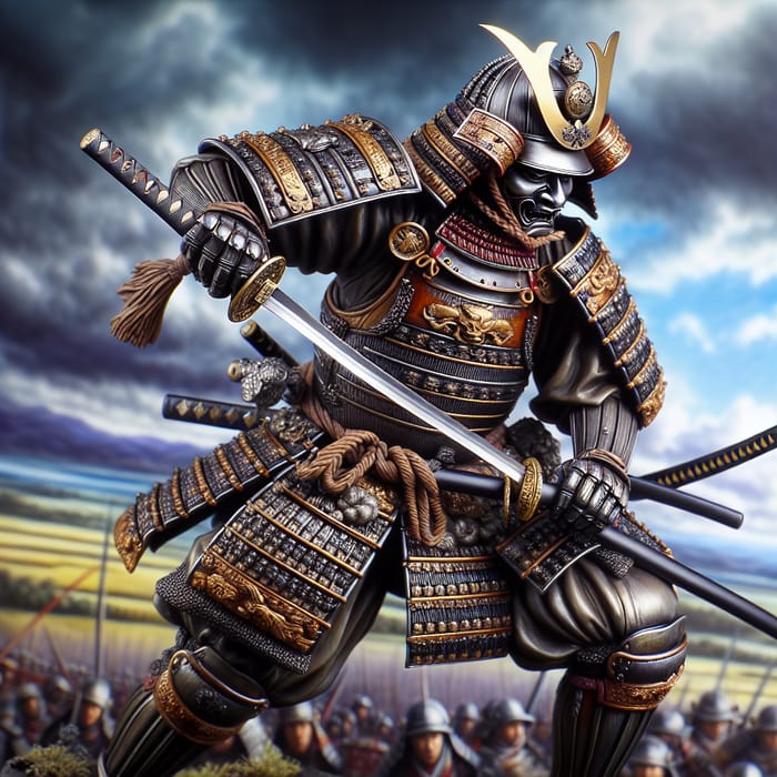 Samurai Warrior in Battle | Traditional Armor & Katana