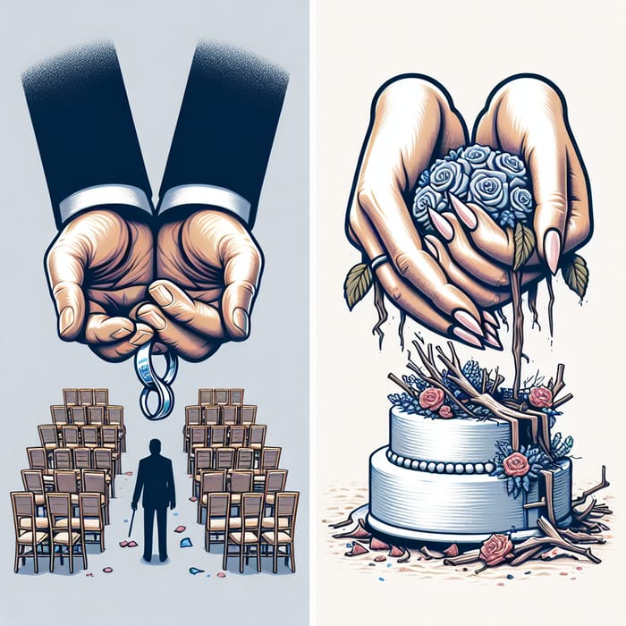 Timeless Error: A Canceled Wedding, Enduring Love. | AI Art Generator ...