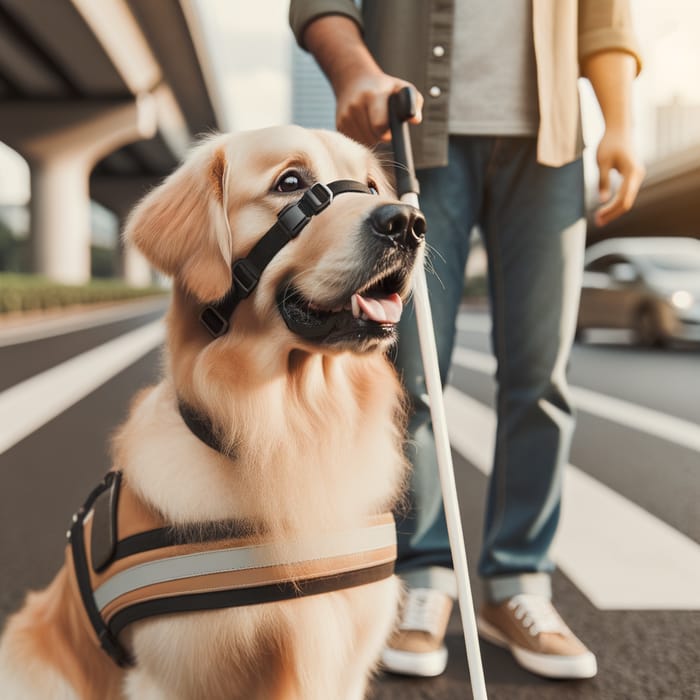 Trained Guide Dog Leading the Way | South Asian Companion