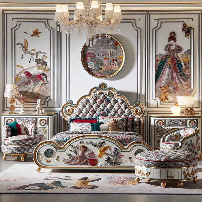 Luxury Gucci-Inspired Children's Furniture | Chic Designs & Vibrant Colors