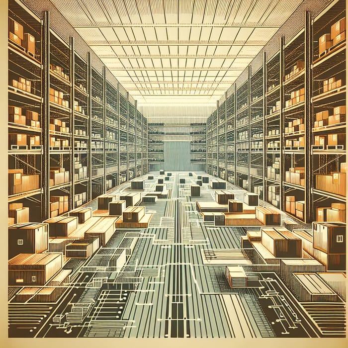 Abstract Warehouse Industry Illustration Abstract Warehouse Industry Illustration