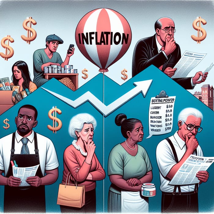 Illustration of Inflation's Toll on People: Real-Life Scenarios