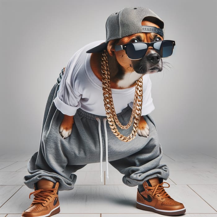 Reggaeton Dog Styling in Cool Outfit