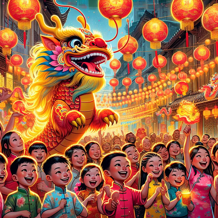 Happy Qilin Chinese New Year Celebration
