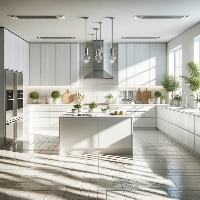 Elegant White Kitchen Design | Modern & Spacious