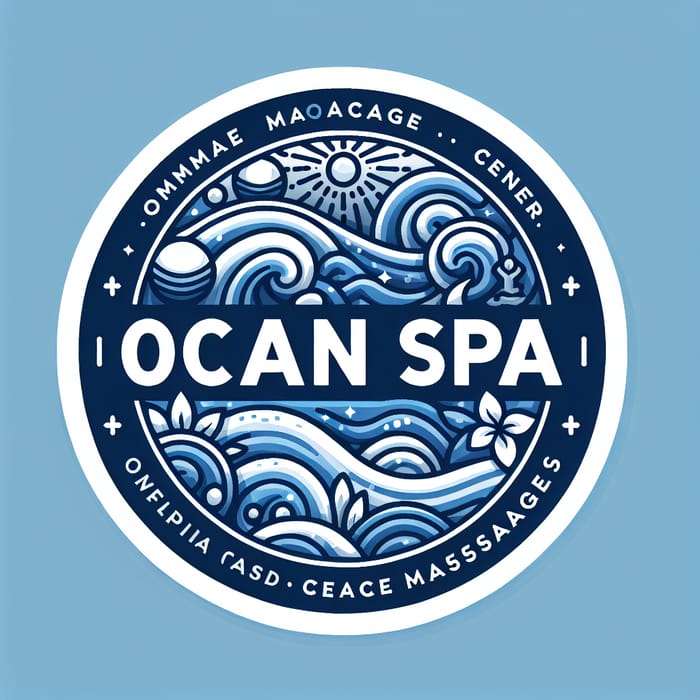 Ocean Spa Sticker: Serenity Inspired by Sea Waves