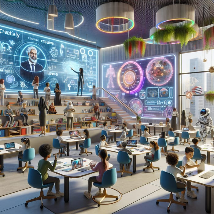Futuristic Classroom Design with Creative Learning Environment