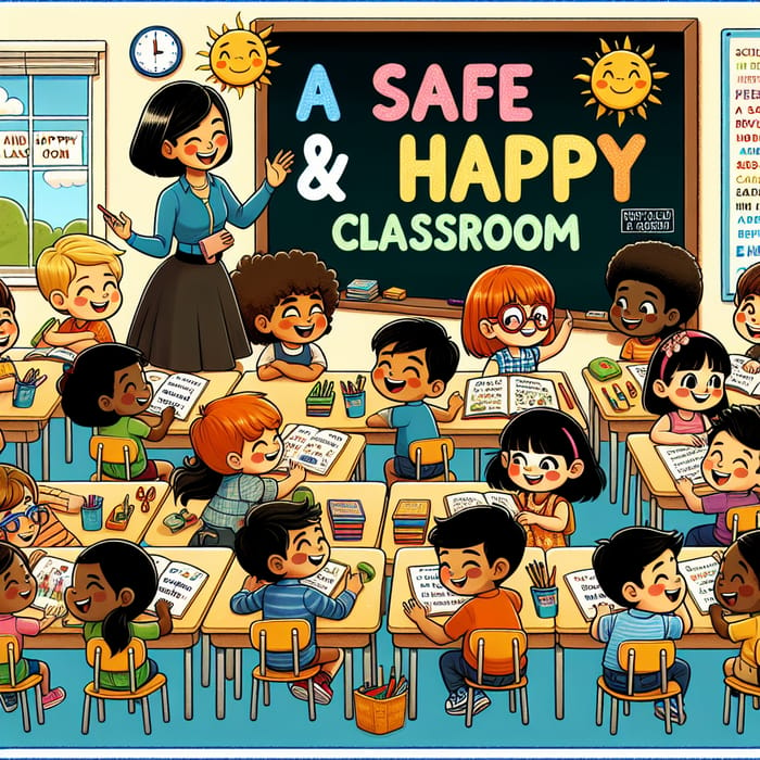 Safe and Vibrant Classroom Poster Design | Bright Kids Learning