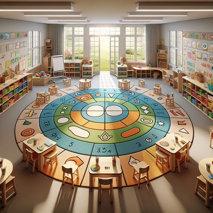 Interactive Classroom Design with Shapes, Books, and Technology