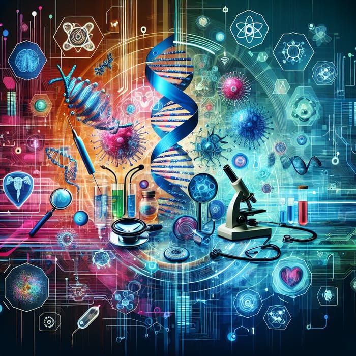 Abstract Medical Technology | Artwork Symbolizing Modern Science