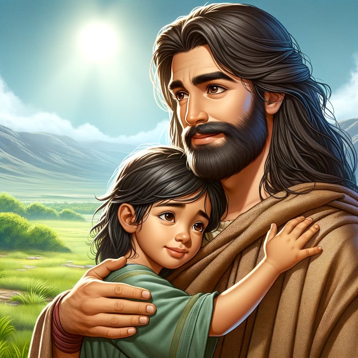 Jesus Embracing Child