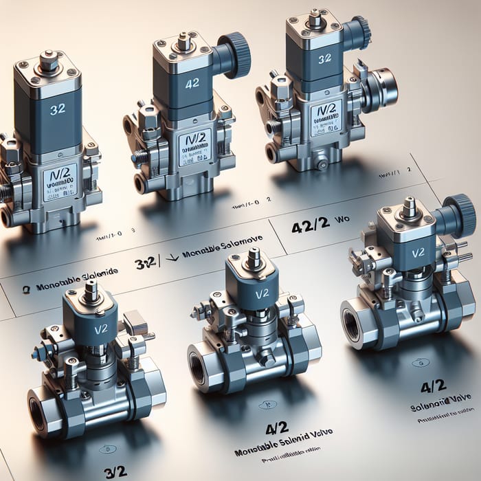 Comparing 3/2 and 4/2 Monostable Solenoid Valves