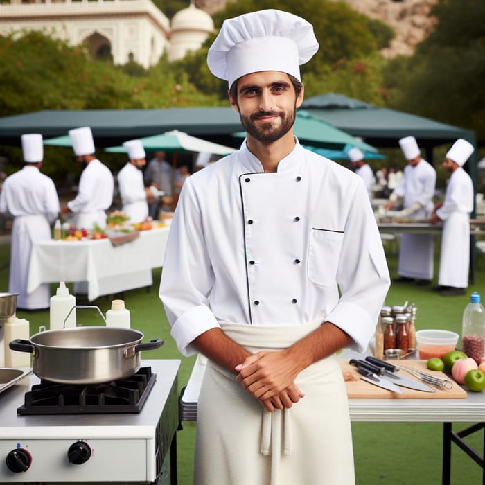Middle Eastern Chef in Dhoti | Outdoor Catering