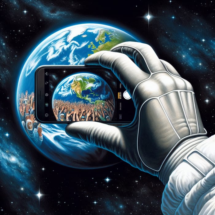 Last Selfie of Earth: Humanity Captured Amidst Planet's Beauty