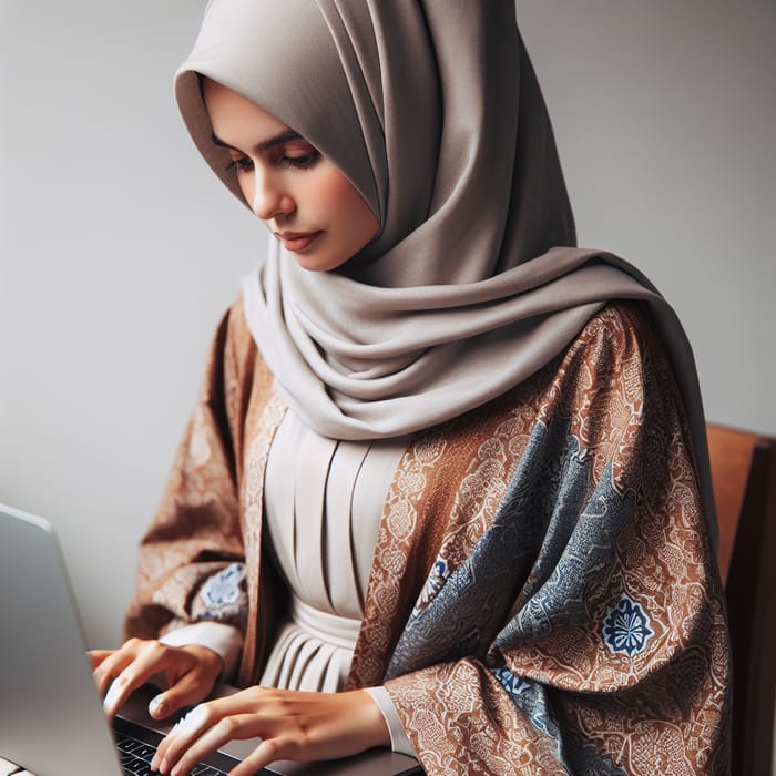 Hijabi Professor at Work | Traditional Batik Outfit