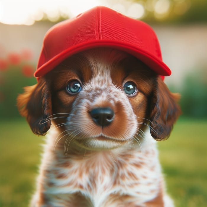 Cute Puppy in Stylish Hat
