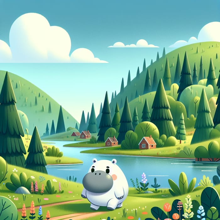 Moomin Cartoon | Charming Scandinavian Forest Scene