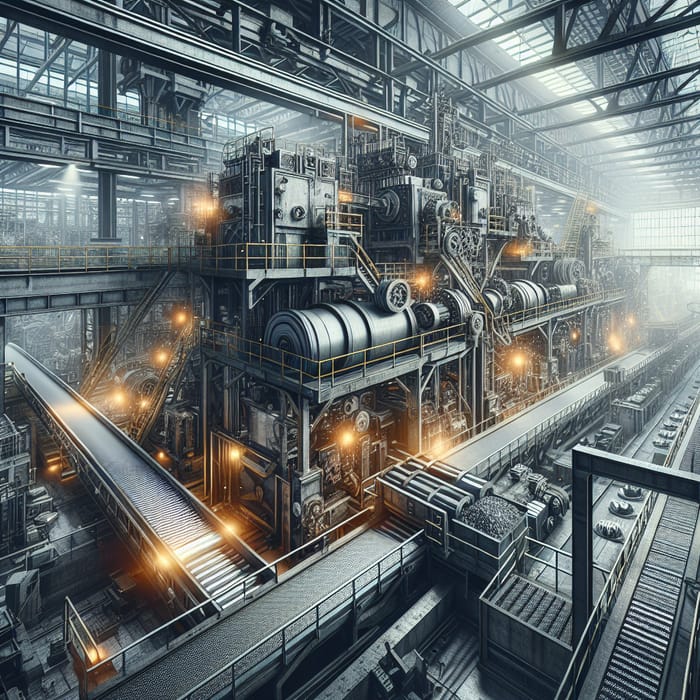 Industrial Factory Conveyor Belt Scene