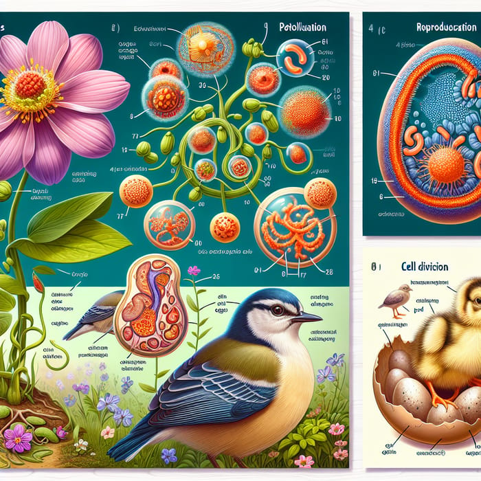 Reproduction in Living Organisms: An Educational Illustration