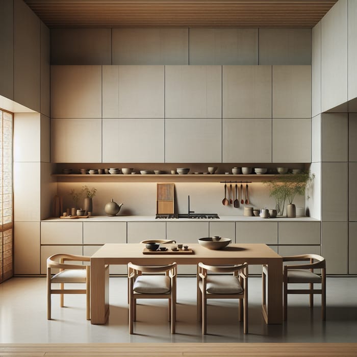 Japanese Minimalist Kitchen | Tranquil Zen Space