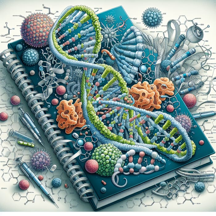 Detailed and Colorful Molecular Biology Book Cover